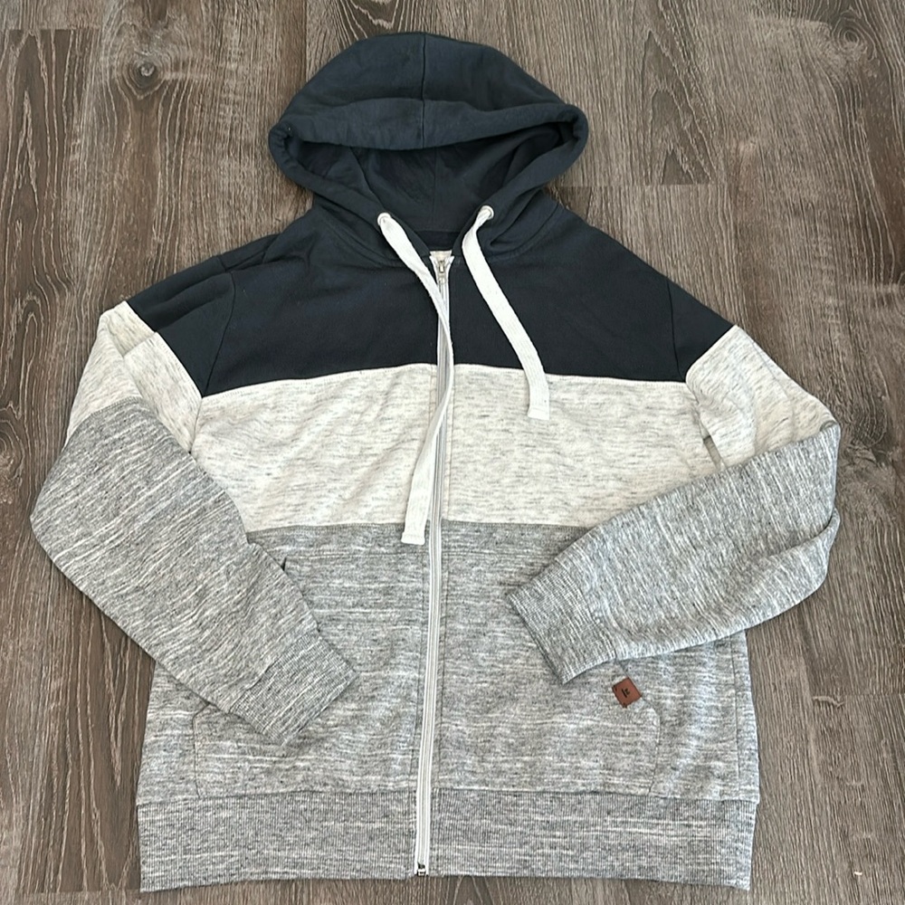 Doublju Full zip Color-block Hoodie